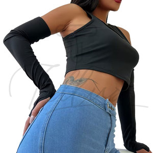 Top Corto a Cuadros para Mujer, Diseño Moderno, Verano, Manga Corta, Personalizable, Transpirable, Ecológico, de Algodón, con Logotipo Personalizado - Product Image 2
