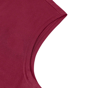 <b>Men</b> Maroon Sleeveless Tank <b>Top</b> Casual <b>Muscle</b> Shirt Round Neck Fit Summer Gym Workout Training Sportswear Wholesale Clothing - Product Image 4