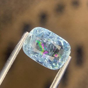Piedra Preciosa de Aguamarina Azul Cielo Natural, Facetada, Suelta, para Joyería, Anillo, Colgante, Cristal - Product Image 3