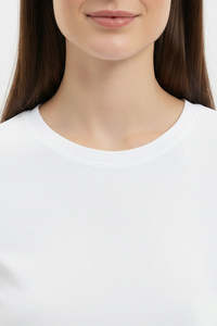 Camiseta de Mujer en Oferta, Corte Ajustado, Color Blanco, Algodón, Tela Suave, Cómoda, Hecha en Pakistán, OEM, Prenda de Moda - Product Image 5