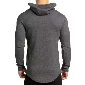 New Winter Style Oversized Fit Men's Pullover Hoodies 100% Cotton Solid Pattern Washed Fabric Breathable Quick Dry Customized - Product Image 4