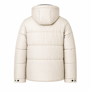Veste d'hiver matelassée OEM, résistante à l'eau, unisexe, capuche réglable, fermeture éclair intégrale, poches latérales longues, poignets à boutons-pression, qualité supérieure pour l'extérieur - Product Image 3