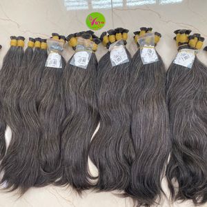 Extensions de Cheveux Naturels Vierges Gris pour Femmes, 100% Cheveux Humains Vietnamiens Remy, Double Trame Faite à la Machine, Double Tirage - Product Image 3