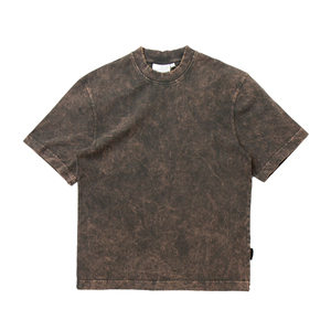 T-shirts décontractés pour hommes, nouvelle collection été, 300g, haute qualité, imprimé dégradé, col rond, manches courtes - Product Image 1