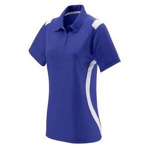 Chemise décontractée pour femme en polyester/coton à col rond et manches courtes, respirante et à séchage rapide, logo personnalisable sur le devant, respectueuse de l'environnement - Product Image 2
