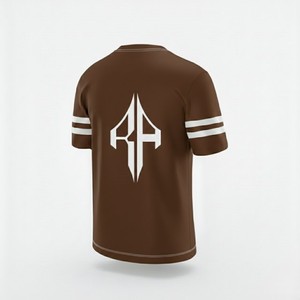 เสื้อเจอร์ซีย์อเมริกันฟุตบอลคุณภาพสูงสำหรับผู้ชาย คอวี ผ้าโพลีเอสเตอร์ 100% สำหรับฤดูร้อน แบบเรียบ สวมใส่สบาย ระบายอากาศได้ดี แห้งเร็ว - Product Image 6