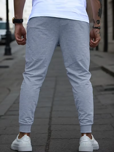 Chinese Manufacturers Offer Casual Men's Solid Mid Waist Denim <b>Trousers</b> with <b>Light</b> Wash Low Prices High Quality in Stock - Product Image 2