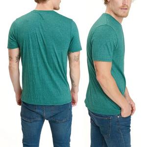 Camiseta de Manga Corta con Cuello en V para Hombre, Diseño Nuevo, Ajustada, 100% Algodón Ecológico, de Secado Rápido para Verano, Precio Bajo, Gran Venta - Product Image 4