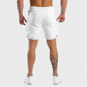 Pantalones cortos deportivos de poliéster 100% personalizados, dobladillo curvo, corte lateral, rayas, cordón de felpa, pantalones cortos de playa, serigrafía alta - Product Image 6