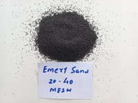 Le plus grand fournisseur exportateur d'Asie, couleur noir de jais, poudre de sable d'émeri de 30 à 60 mailles de qualité fine pour abrasifs spéciaux à usage de sablage