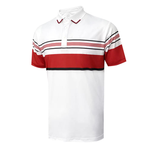 Camisetas Polo de golf de doble capa que marcan tendencia con logotipos personalizables Patrón de estampado de moda en curso transpirable e informal - Product Image 1