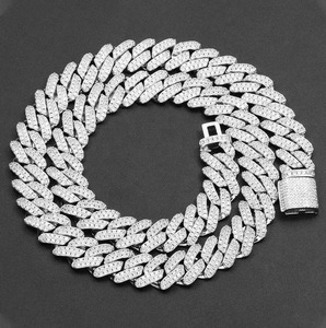 Export Quality Gold Plated Hip Hop Fine Necklaces IGI Certified VVS Moissanite Diamond Link <b>Chain</b> Custom <b>Iced</b> <b>Out</b> From India - Product Image 3