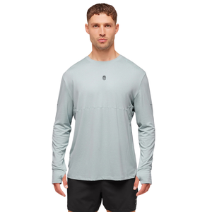 เสื้อยืดแขนยาววิ่งสำหรับผู้ชาย สีน้ำเงิน ทรงโอเวอร์ไซส์ น้ำหนักเบา แห้งเร็ว เหมาะสำหรับออกกำลังกาย ฟิตเนส เล่นกีฬา - Product Image 4