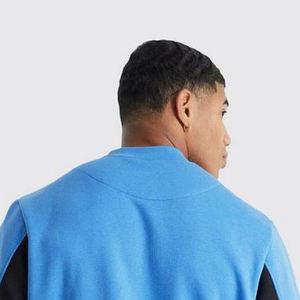 เสื้อฮู้ดไหมพรมโอเวอร์ไซส์สไตล์สตรีทแวร์ Y2K ฮิปฮอป คัลเลอร์บล็อก แขนยาว สำหรับผู้ชาย ใส่ในฤดูหนาว ขายส่ง - Product Image 4