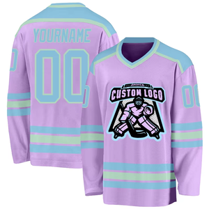 Nouveau maillot de hockey sur glace facilement lavable, prix de gros et abordable - Personnalisable, 100% polyester, qualité supérieure, livraison rapide - Product Image 2