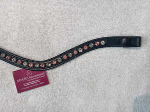 Brida de cuero genuino hecha a mano del fabricante directo y bandas de cejas de cristal a granel accesorios de productos para caballos - Product Image 2