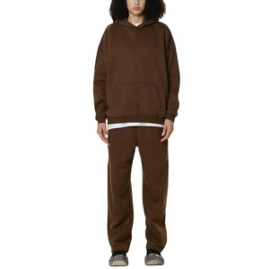 2026 Luxury Women's Polyester Cotton Casual Autumn Winter Tracksuit Customizable Oversized Fleece Hoodie and <b>Sweatpants</b> <b>Set</b> - Product Image 5