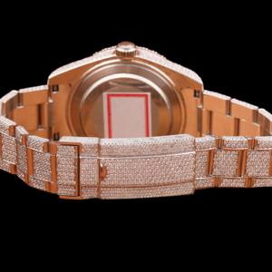 Nuevo Reloj Cronógrafo con Esfera Azul Personalizada, Completamente Adornado con Moissanita, en Oro Blanco, Elegante y Moderno, con Diamantes Certificados, Joyería para Hombre - Product Image 3