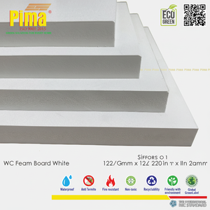 White PVC WPC <b>Foam</b> Board 25mm <b>Thickness</b> 0.6 G/cm3 Density Waterproof Plastic Furniture Panels for Cabinet Surfaces Kitchen - Product Image 1