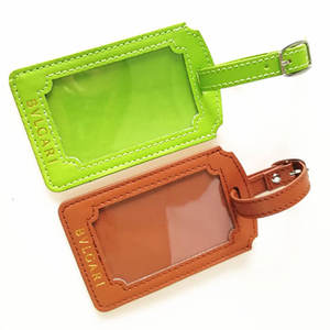 Étiquettes de bagages de voyage personnalisées en similicuir pour étiquette d'identification avec sangle et carte d'adresse pour sac de voyage et valise - Product Image 3