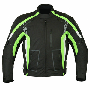 Men's Black <b>Green</b> Summer Printed Motorcycle Jacket Windproof Color Blocked Long Sleeve Quick Dry Protective Riding Suit - Product Image 1