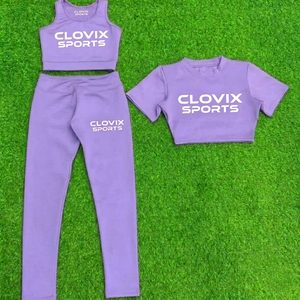 Conjunto Deportivo de Tres Piezas para Mujer al por Mayor, Transpirable y Ligero, Fabricante OEM, Precio Económico - Product Image 3