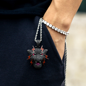 Colgante de Moissanita de Plata 925 de Alta Calidad Personalizado, Joyería Hip Hop, Colgante con Rostro de Dibujos Animados y Diamantes de Moissanita - Product Image 5