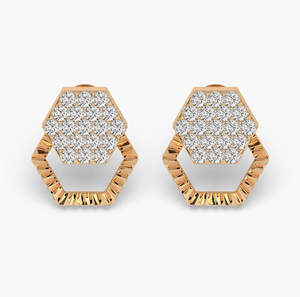 Elegant Vintage 14KT Yellow Gold Lab Grown Diamond IGI Certified Gold Plated Drop Earrings for Women Wedding Party Fine Gift - Product Image 2