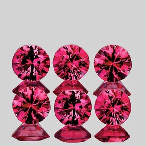 Pierre précieuse naturelle de rubis rose-rouge rond taillée à la machine, provenant du Mozambique, de qualité supérieure, pour la fabrication de bijoux, vente en gros - Product Image 1