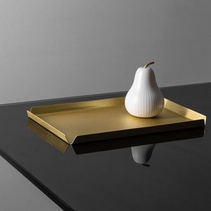Plateau de service vintage en laiton, inspiré des designs classiques, pour un service élégant et des idées de décoration intérieure - Product Image 3