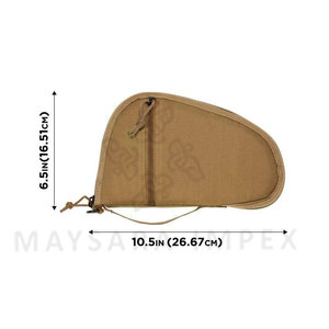 Durable Hunting Handgun Case with Zipper Closure High Quality Polyester Soft Wool Interior Backpack Pouches - Product Image 2