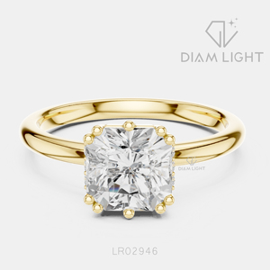 Bague de fiançailles en diamant de laboratoire taille coussin certifié IGI 1,75 carat, or blanc 14 carats, couleur F+, clarté VS+, bague de promesse, cadeau pour femme - Product Image 5