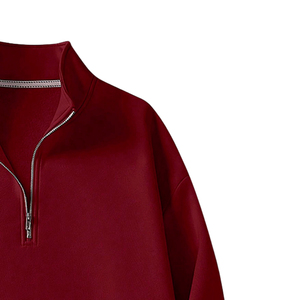 Men Half Zip Pullover Sweatshirt Stand Collar Long Sleeve Casual <b>Warm</b> <b>Fleece</b> 100% Cotton Windproof Quick Dry Outdoor - Product Image 4