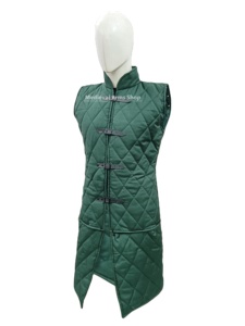Handmade High Quality <b>Vintage</b> Medieval Gambeson <b>Denim</b> Quilted Windproof Anti-Bacterial Cotton Padded Front Unisex Winter <b>Jacket</b> - Product Image 4