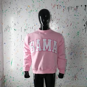 Sweat-shirt à col montant BAMA PINK 100% BLANC avec broderie appliquée, col large, URBAN PRODUCTIONS - Product Image 2