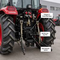 4WD Landwirtschaftlicher Traktor DMC704 mit Luftbremse, Zwei Hydraulikanschlüssen und Doppelgeschwindigkeits-Zapfwelle
