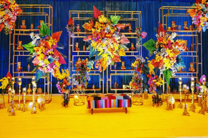 เวทีงานเลี้ยงฉลองสมรสพร้อมฉากกั้นผนังเทียนสุดหรู แผงผนังแสงเทียนทันสมัย ตกแต่งเวทีงานแต่งงาน ฉากหลังงานอีเว้นท์ในร่ม - Product Image 2