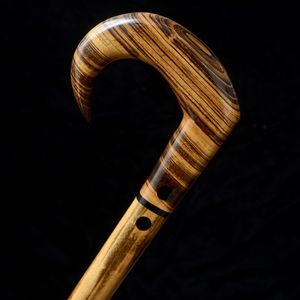 Bâtons de marche pliables d'extérieur au design royal moderne avec poignée en laiton et cannes de marche nordiques en bois - Product Image 1