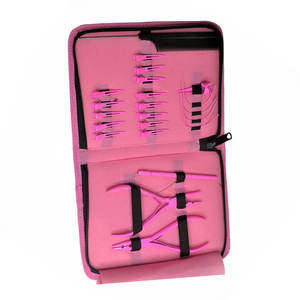 Professional Manufacture All in One Hair Extension Tools Kit with Stainless Steel Pliers Pulling <b>Needle</b> Loop <b>Threader</b> Tail Comb - Product Image 3