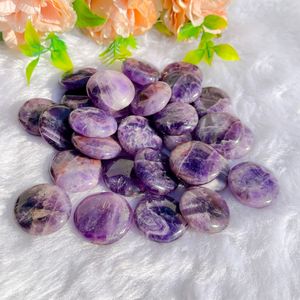 Ametista Chevron Natural en Forma de Botón, Pulida a Mano, Cristal Curativo Morado, Gema para Feng Shui, Meditación, Reiki, Decoración de Chakras - Product Image 5