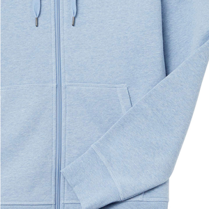 Sweat-shirt à capuche zippé bleu clair pour homme, coupe décontractée, manches longues, poche kangourou - Product Image 5