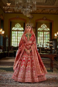Rivaayat House Presents Plus Size Princess Casual Ball Gown Floor-Length 100% Silk Bridesmaid <b>Lehenga</b> Choli - Product Image 4