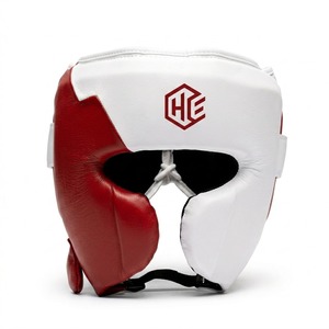 Hot Selling OEM ODM White Red Cowhide Leather Boxing Set Gloves <b>Head</b> Guard Shin Guards Durable <b>Training</b> Equipment - Product Image 2