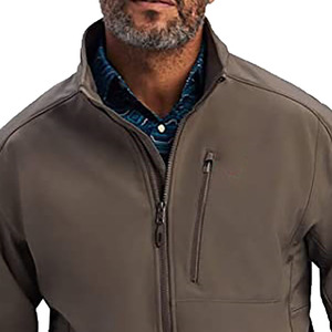 Blouson bomber en polaire pour homme, col montant, coupe-vent, décontracté, couleur unie, fermeture éclair, coupe classique, vêtements d'extérieur pour l'automne - Product Image 4