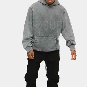 Sudadera con Capucha Casual de Invierno, 100% Algodón, Lavado Ácido, Corte Regular, Estilo Urbano Tradicional - Product Image 6