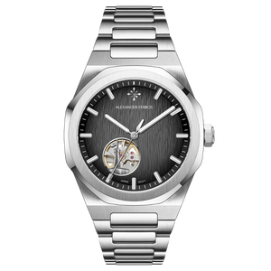 Reloj Deportivo Mecánico Automático para Hombre Alexander Ferros 9292S/01, con Cristal de Zafiro, Cierre Oculto de Botón, Resistente al Agua, de Acero Inoxidable, Redondo - Product Image 1