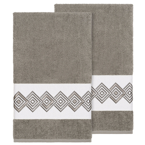 OEM Custom Logo Embroidery Patch Quick-Dry Black <b>White</b> Knitted Cosmetic <b>Towel</b> Absorbent Customizable Logo Wholesale Price - Product Image 2