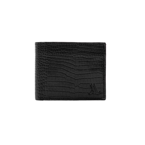 Portefeuille court en cuir noir véritable, unisexe, fin, fait main, avec porte-cartes et poche à monnaie, écologique et luxueux - Product Image 2