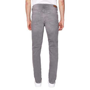 กางเกงยีนส์ทรงสลิมฟิตขาตรงแบบสั่งตัดสำหรับผู้ชาย กางเกงเดนิมทรงสลิมฟิตสีพื้น มีซิปและกระเป๋า กางเกงยีนส์ลำลองสำหรับผู้ชาย - Product Image 3