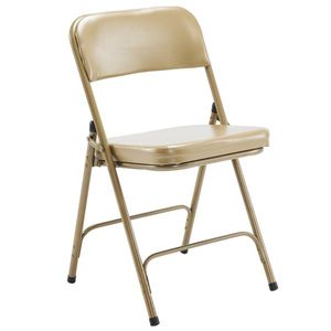 Set di 2 Sedie Pieghevoli in Metallo Champagne con Seduta e Schienale Imbottiti per Casa, Ufficio, Eventi Interni ed Esterni, Feste e Viaggi - Product Image 4